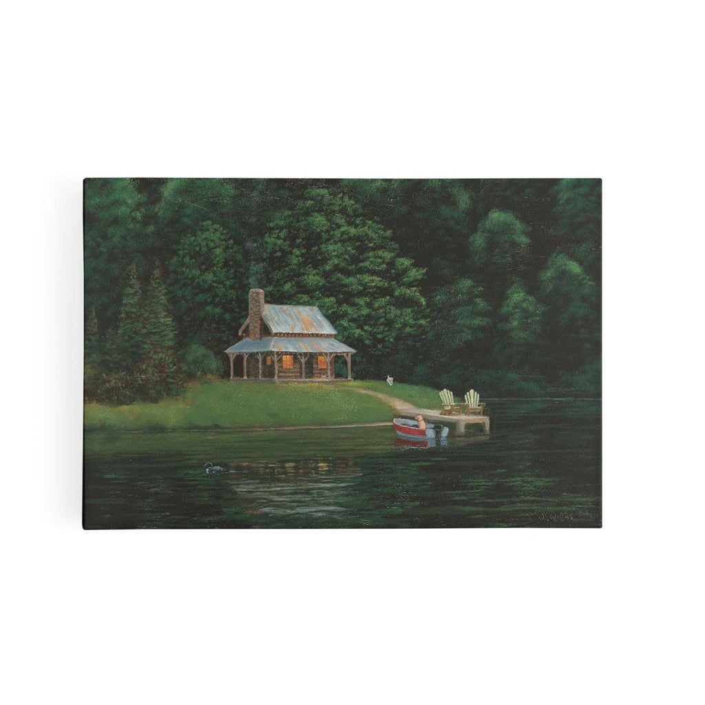 Watercolor Illustration of Autumn Woods Landscape and Cabin. Log Cabin or  Cottage in Fall Forest by the Lake Stock Illustration - Illustration of  forest, shore: 322310573, image size:1024x1024