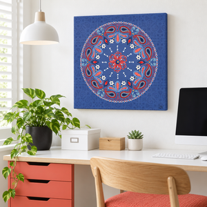 Festive Summer VI by Dina June – canvas resting on wood