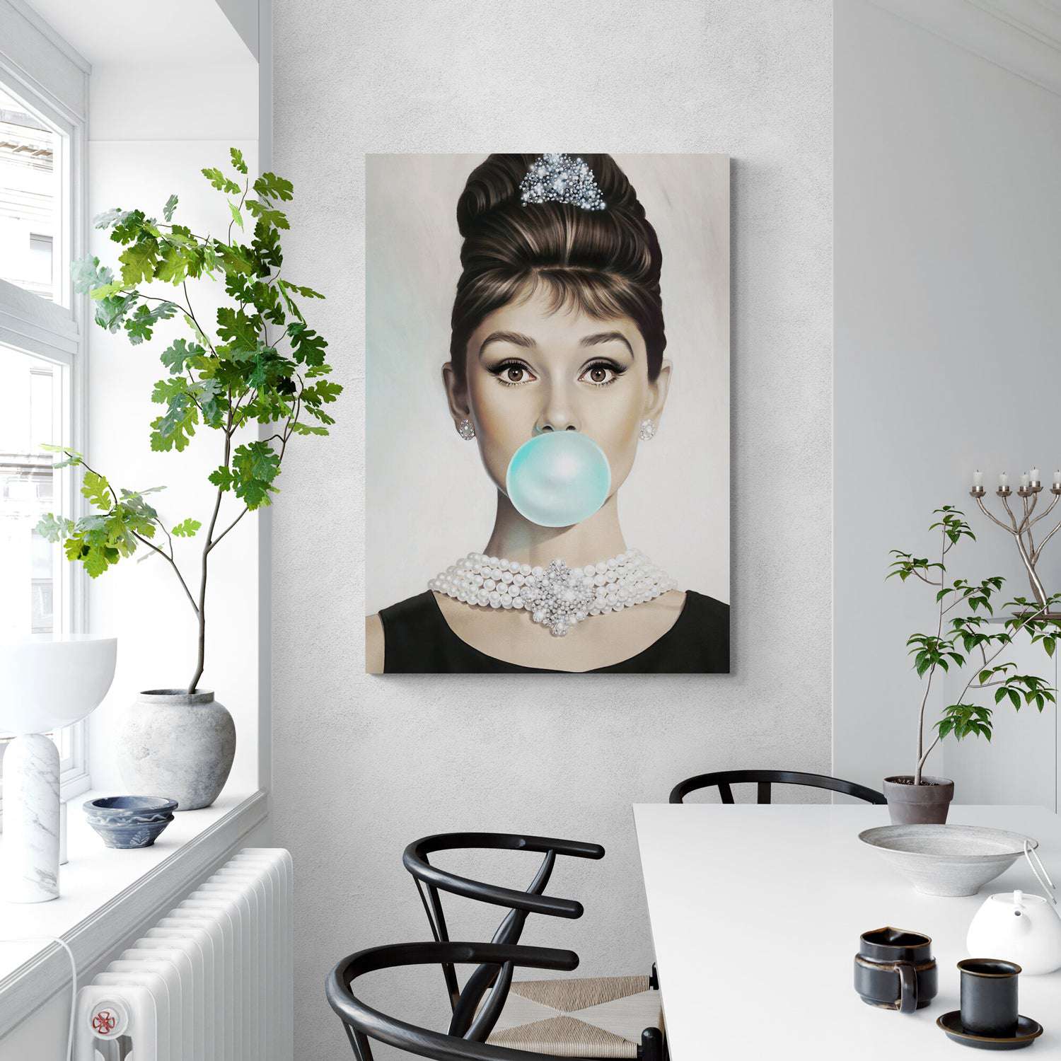 Audrey Hepburn Bubble Gum - Magna Canvas