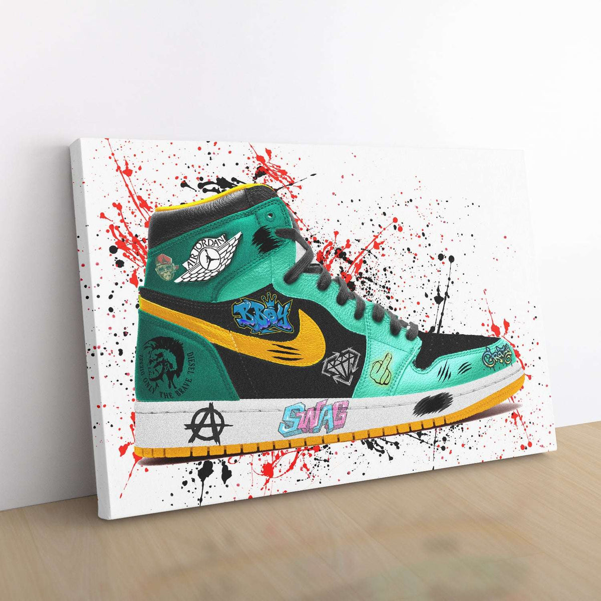 Green Nike Jordan Air Graffiti Sneaker
