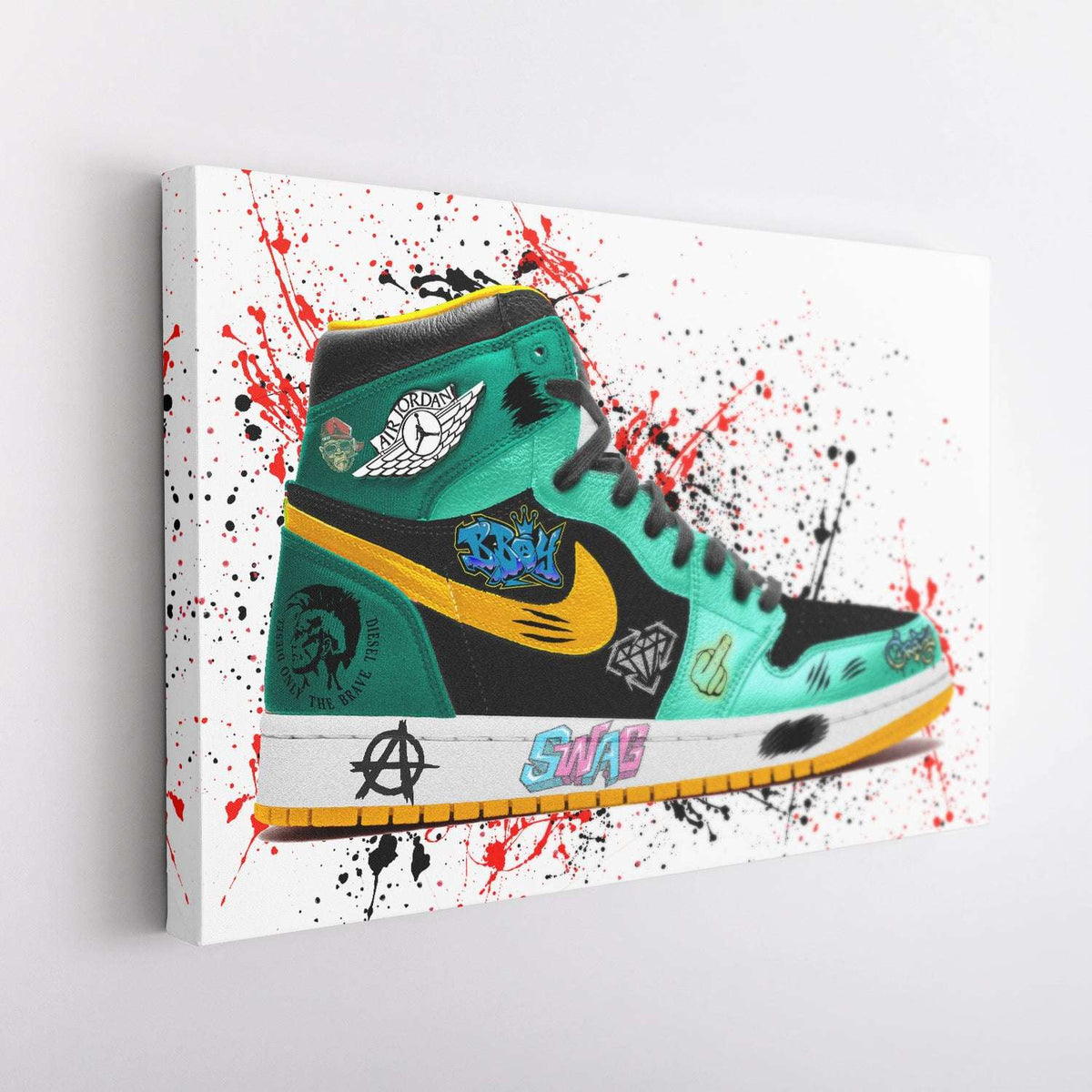 Green Nike Jordan Air Graffiti Sneaker