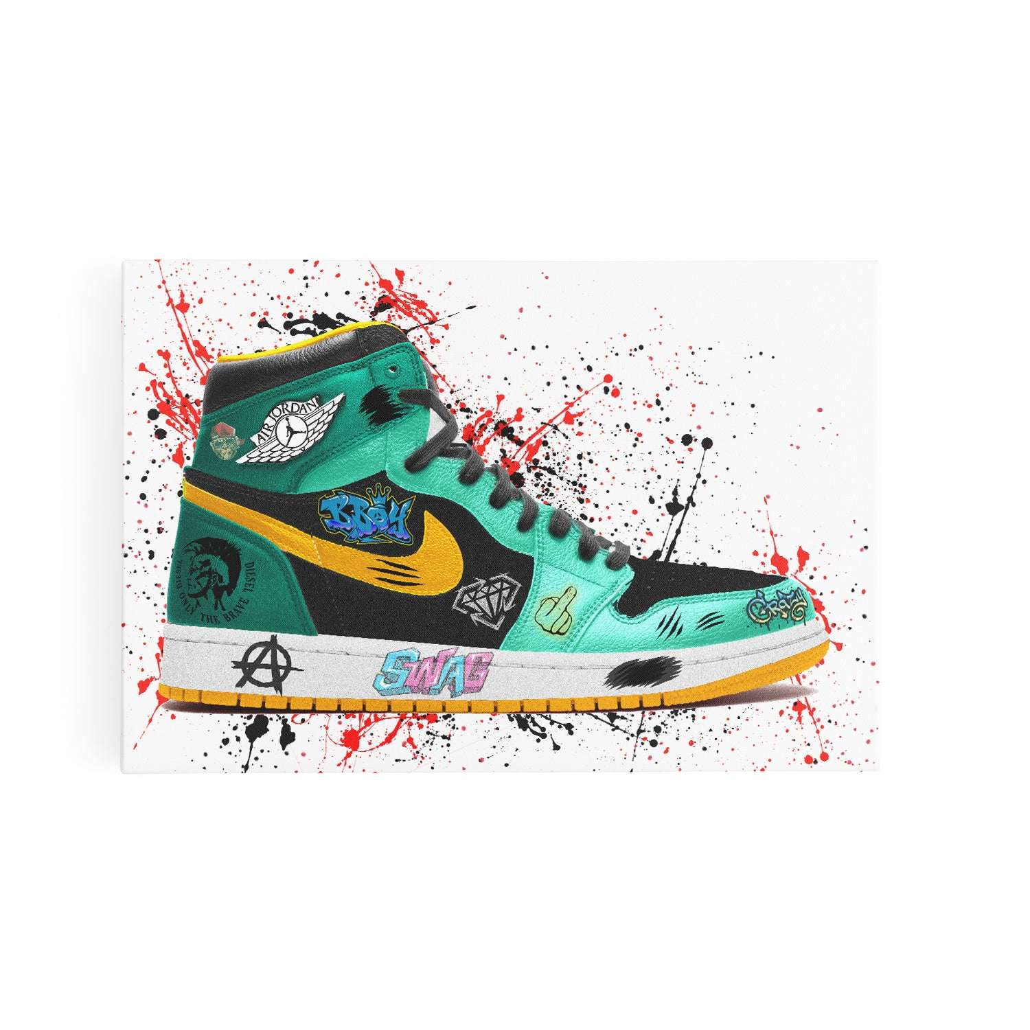 Green Nike Jordan Air Graffiti Sneaker