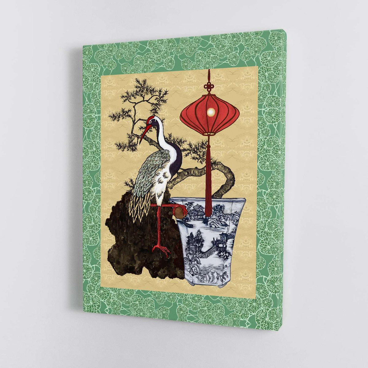 Longevity Crane with Nasturtium