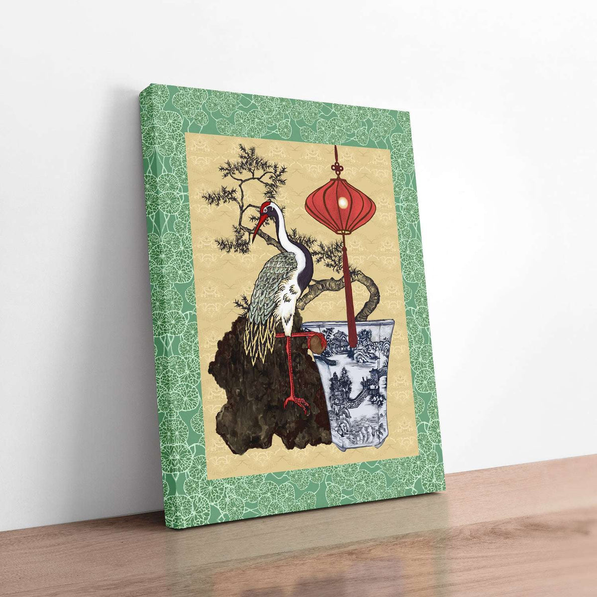 Longevity Crane with Nasturtium