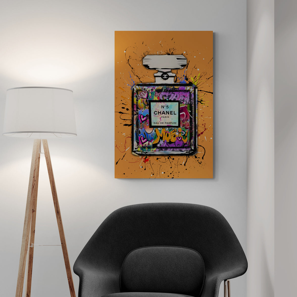 Graffiti Chanel No 5 - Orange