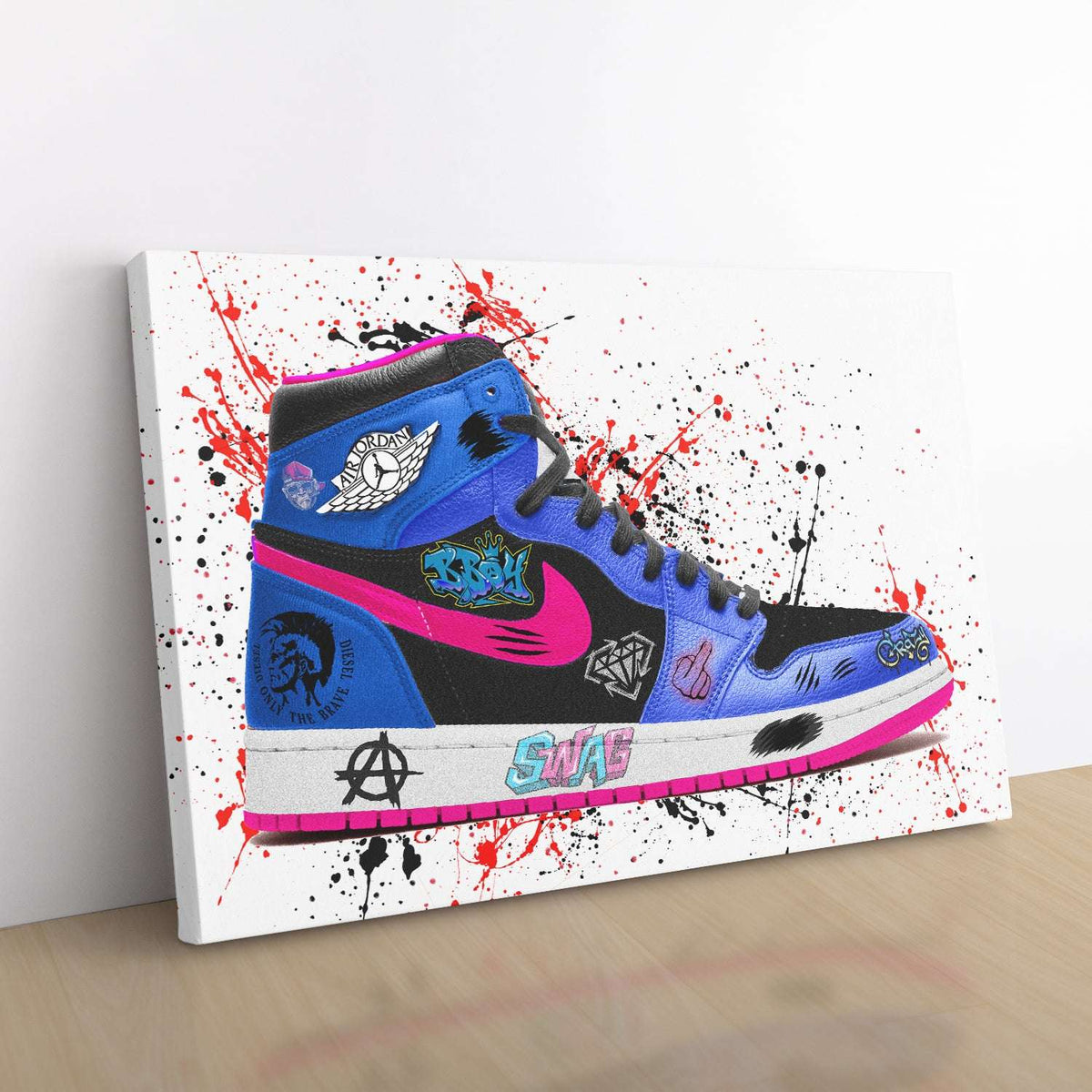 Pink Nike Jordan Air Graffiti Sneaker