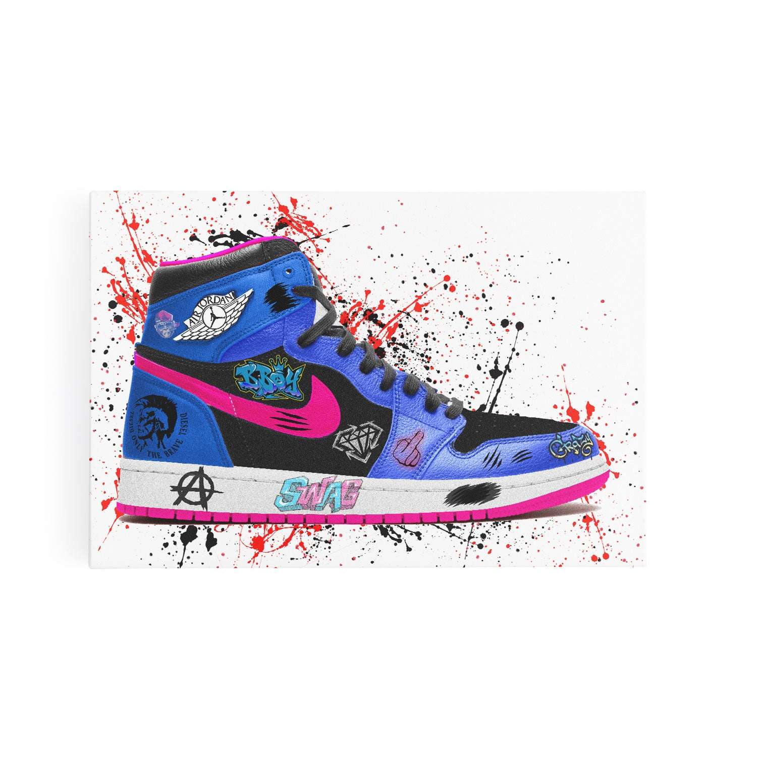 Pink Nike Jordan Air Graffiti Sneaker