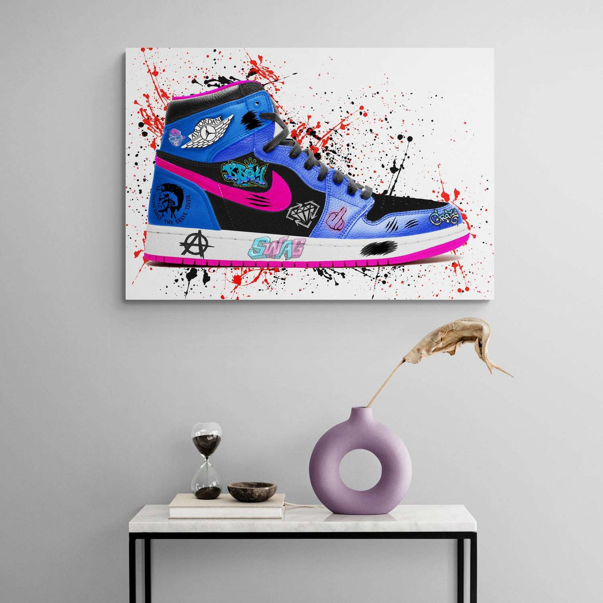 Pink Nike Jordan Air Graffiti Sneaker