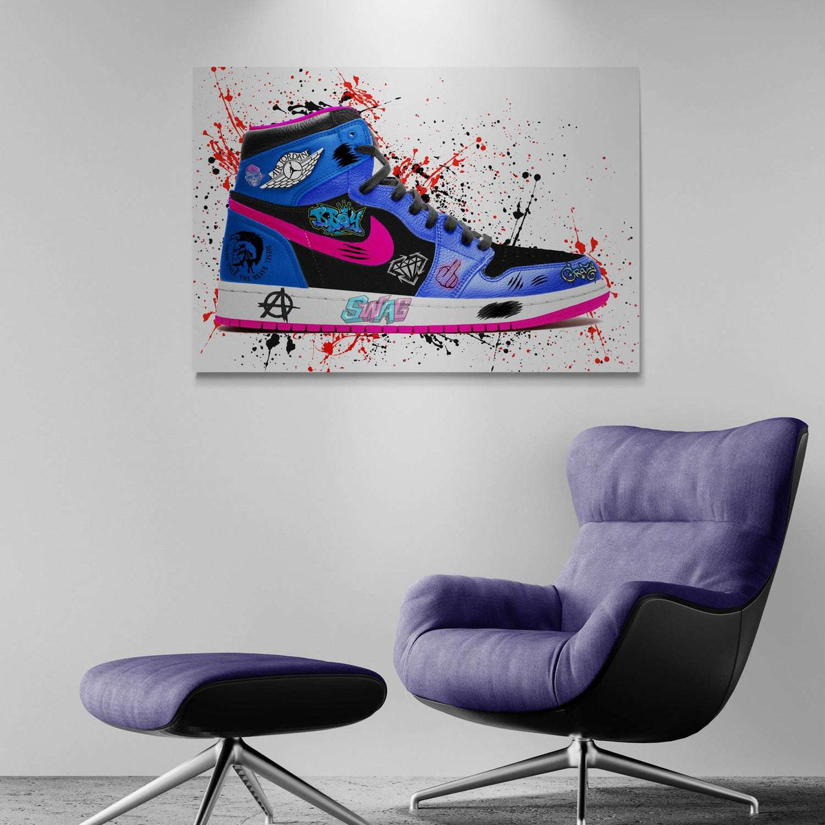 Pink Nike Jordan Air Graffiti Sneaker