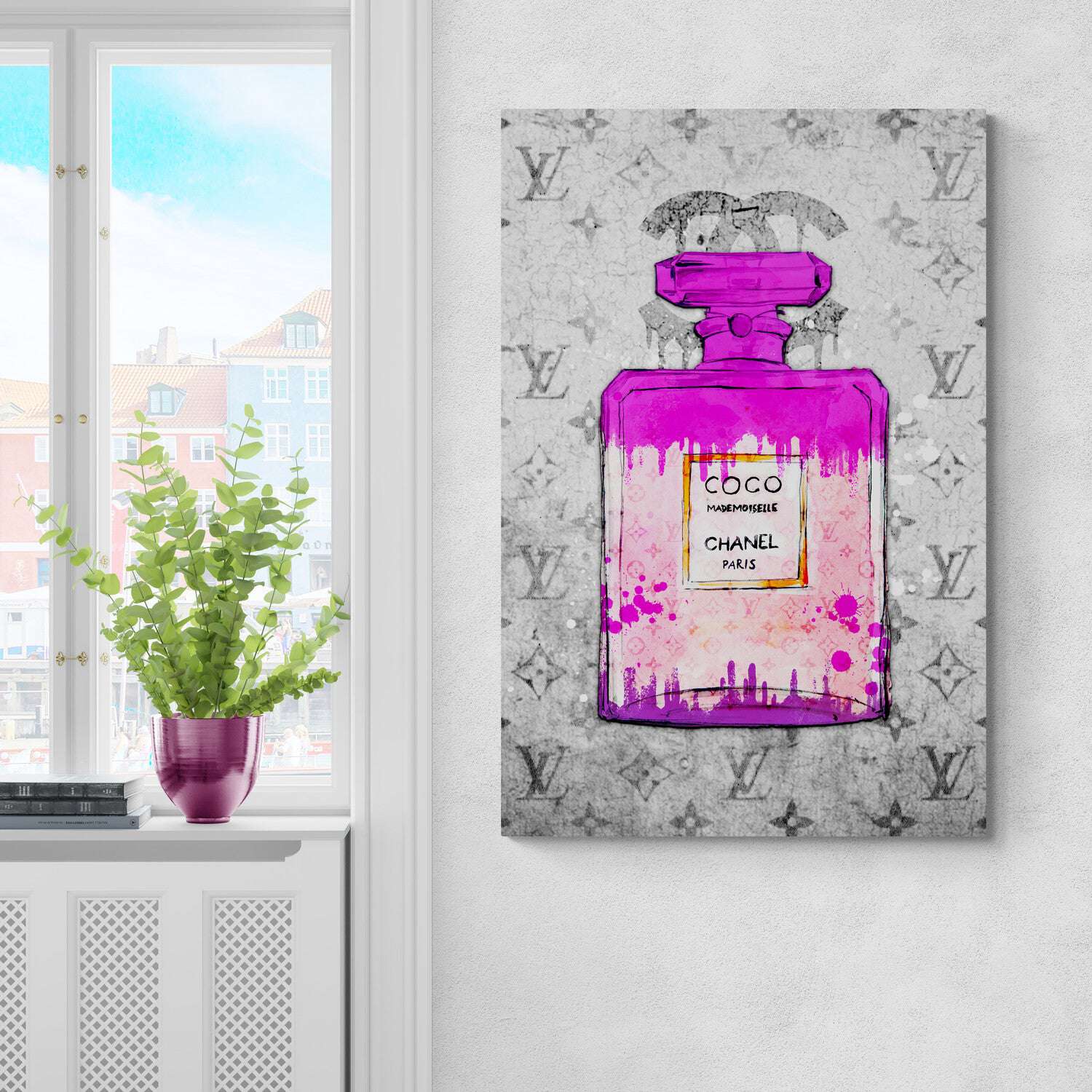 Coco Chanel Pink Perfume Premium Matte Vertical Posters 