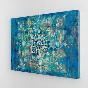 Mandala in Blue Canvas Wido 