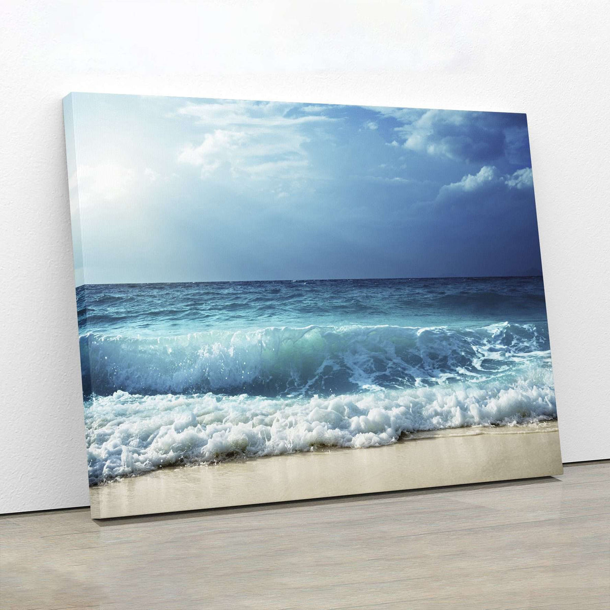 Deep Blue Beachscape Canvas Wido 