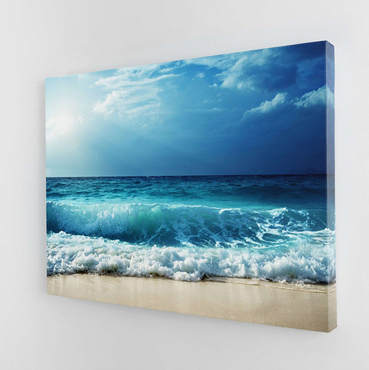Deep Blue Beachscape Canvas Wido 