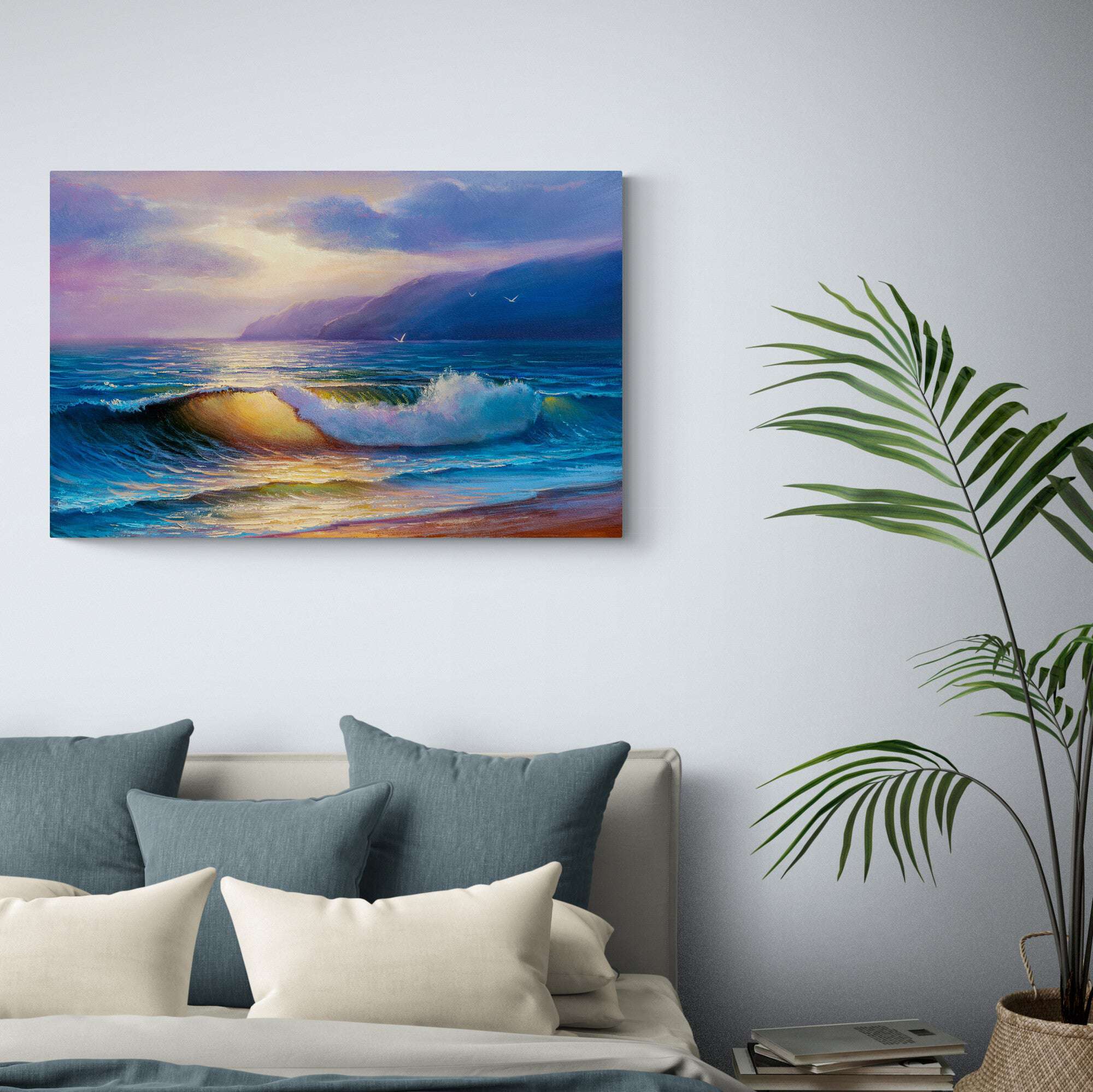 Sea Wave At Sunset