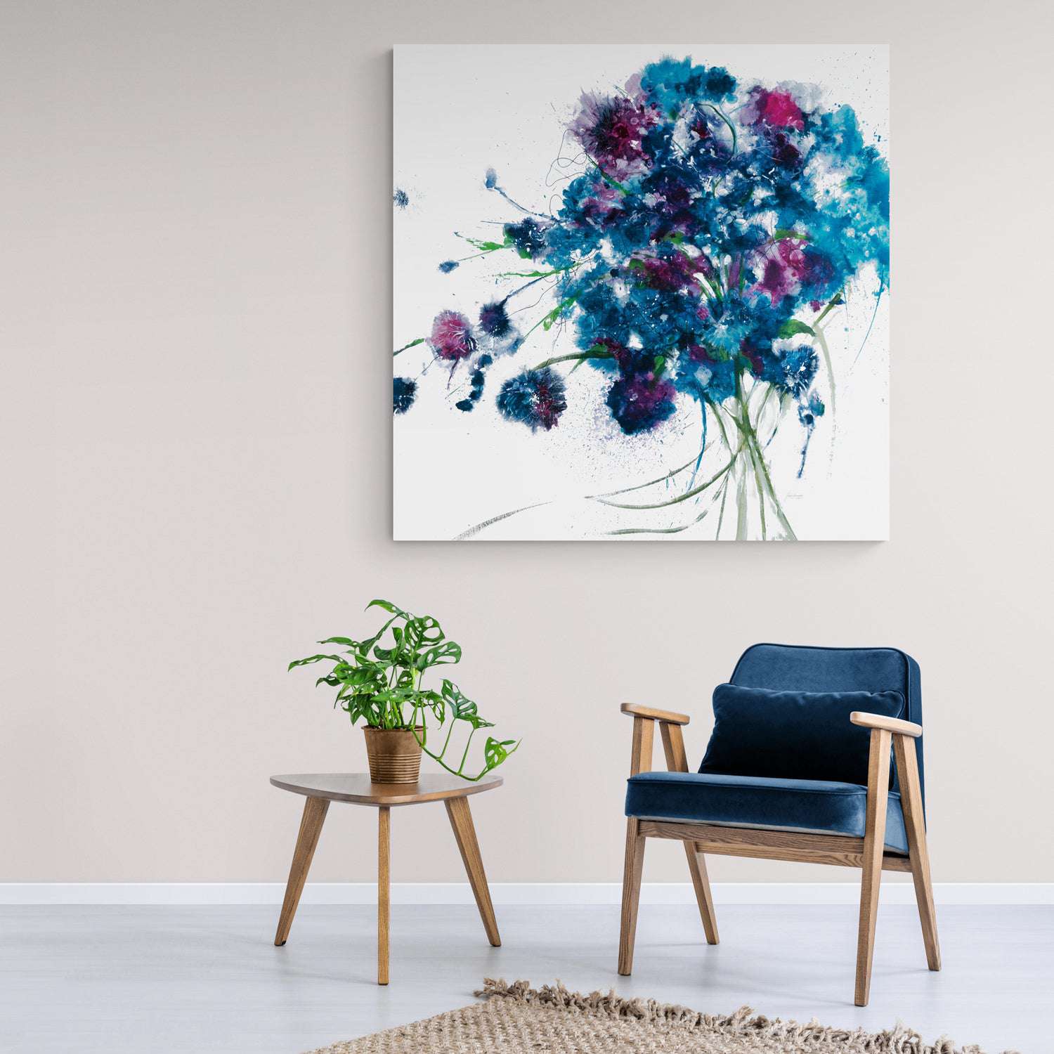 Blue Bouquet Crop
