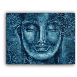 Blue Smiling Buddha Canvas Magna Canvas 