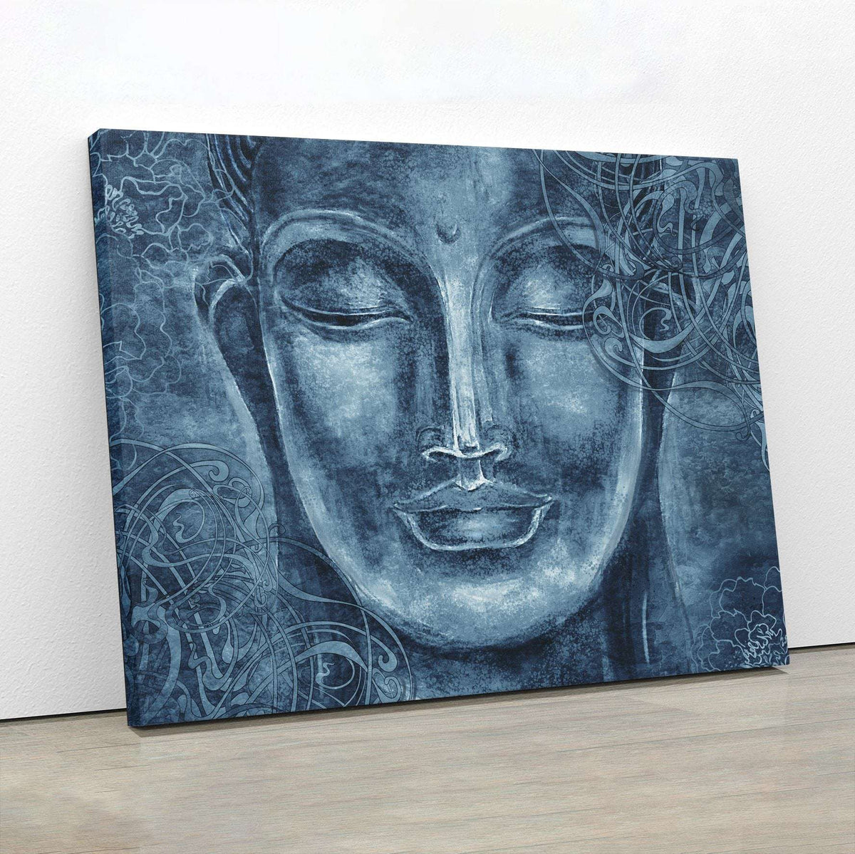 Blue Smiling Buddha Canvas Magna Canvas 