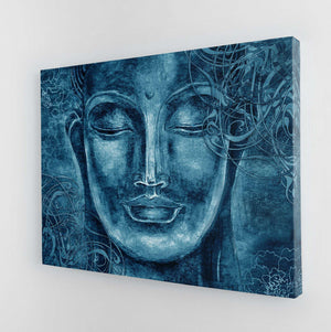 Blue Smiling Buddha Canvas Magna Canvas 