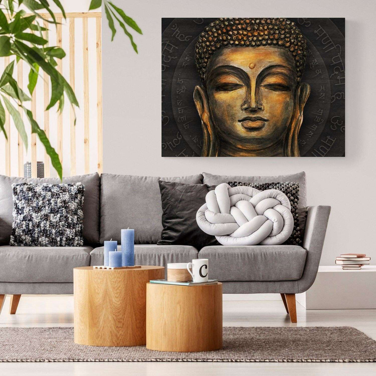 Gold Smiling Buddha Canvas Magna Canvas 