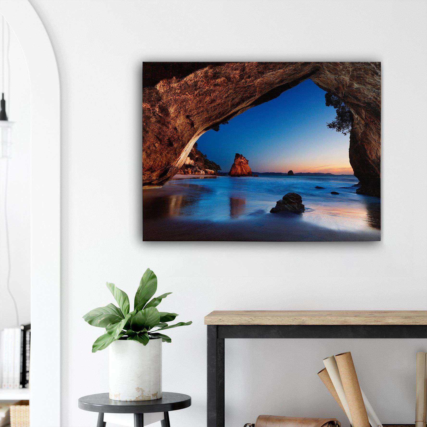 Cathedral Cove Canvas Wido 