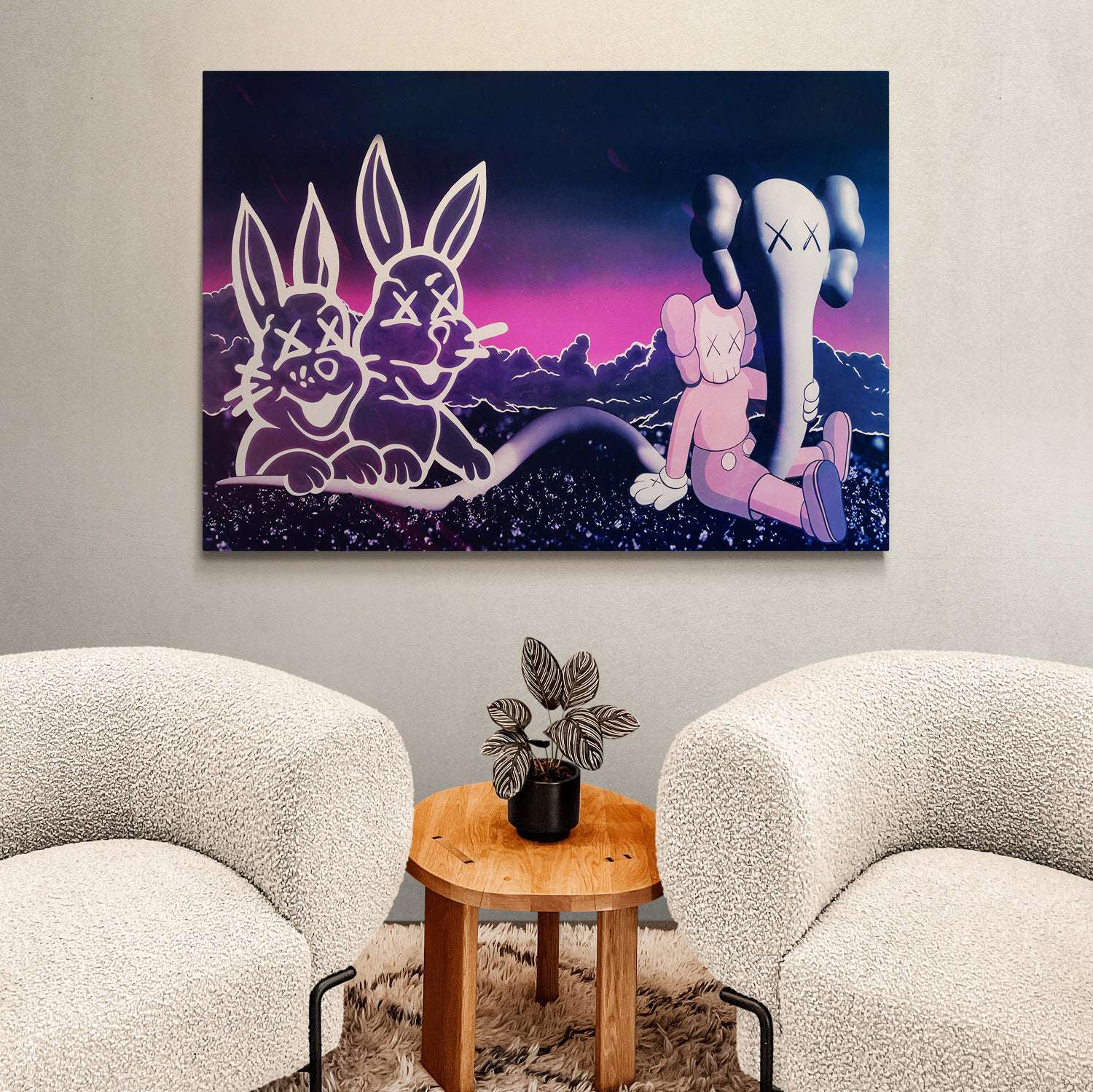KAWS Bunnies Canvas art - Magna Canvas