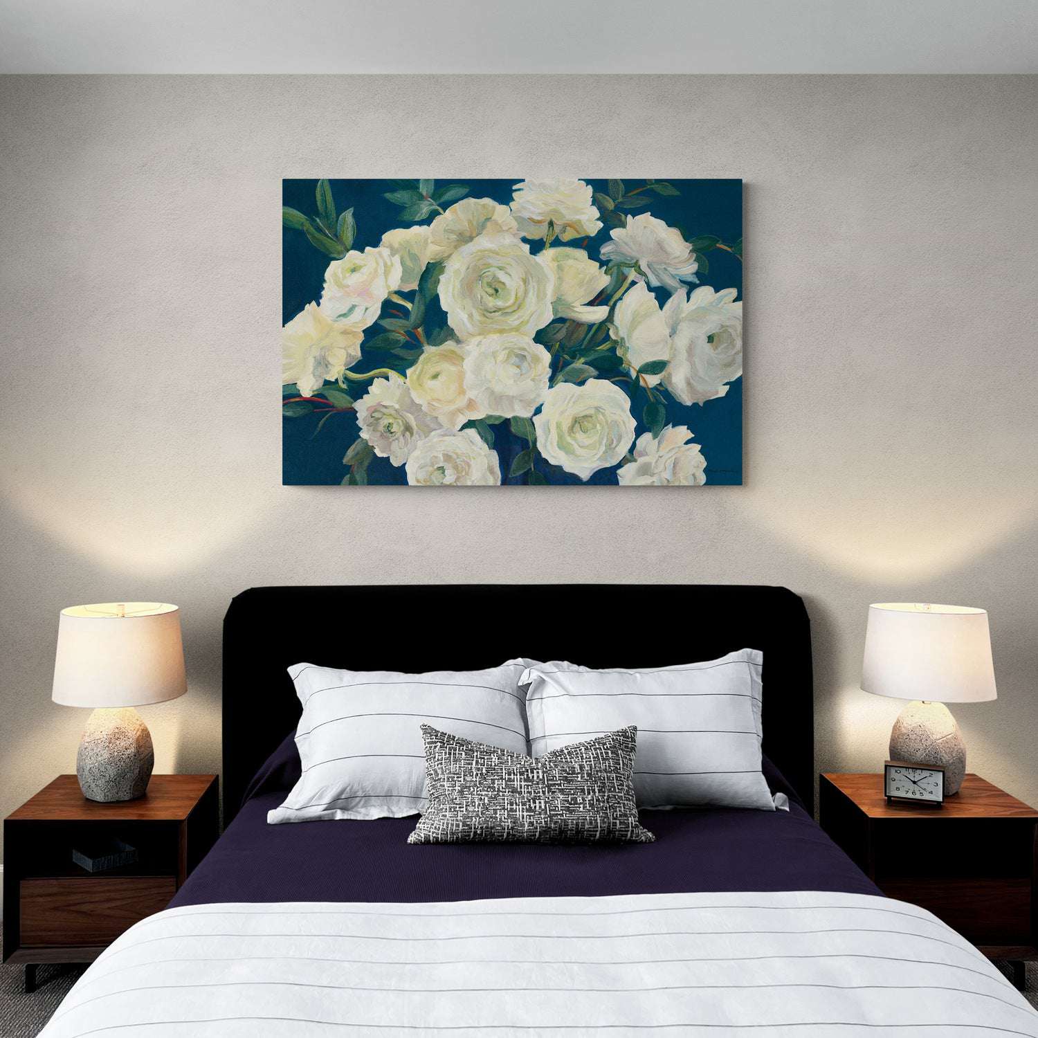 Roses in Cobalt Vase