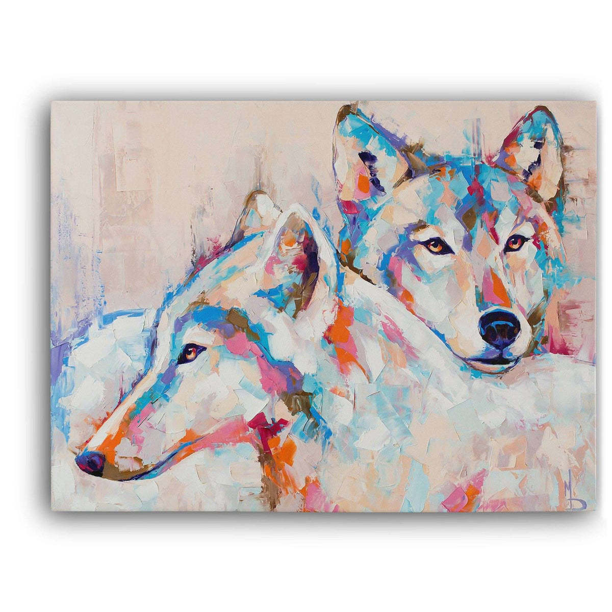 A Coupe of Wolves Canvas Magna Canvas 