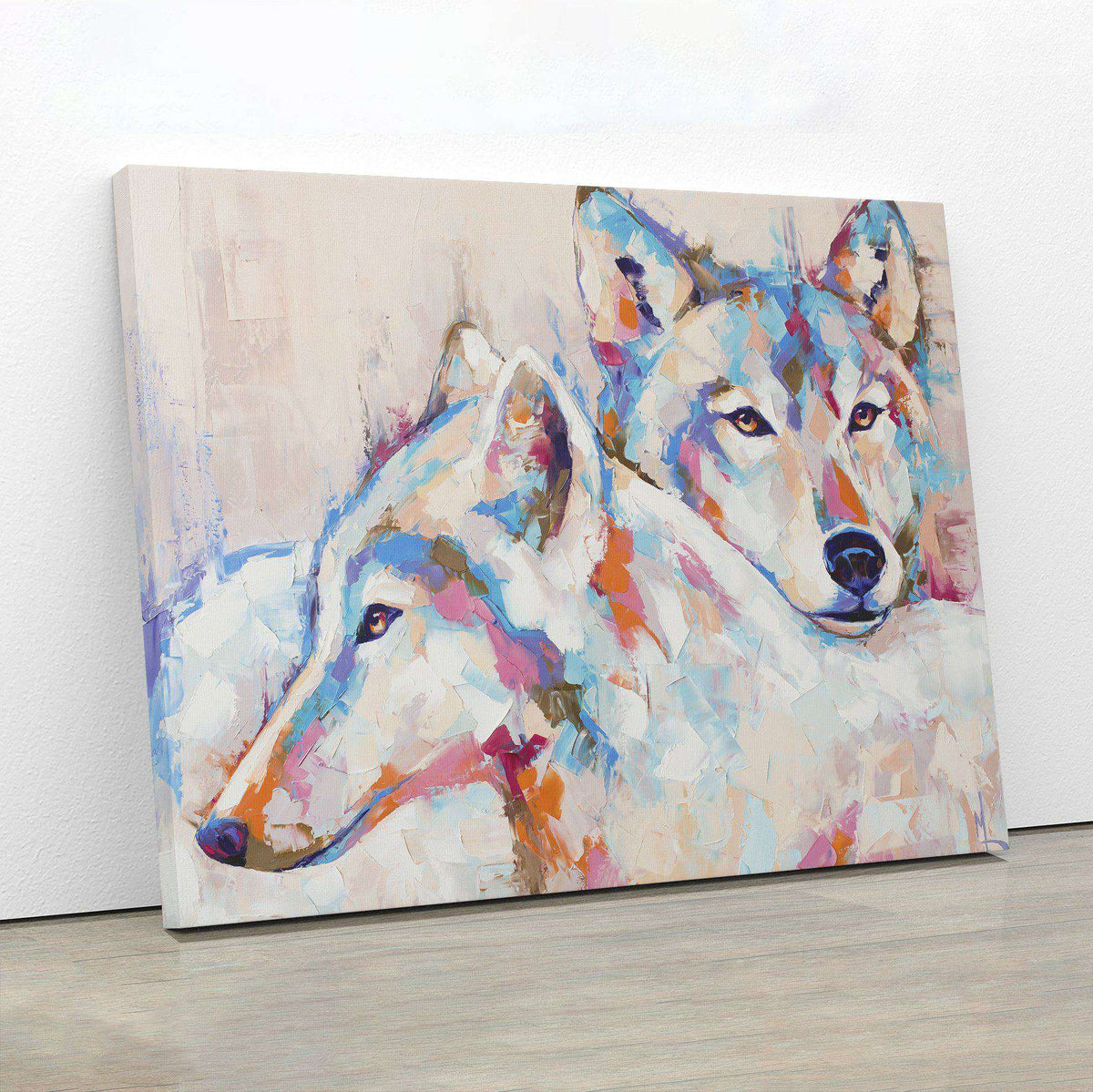 A Coupe of Wolves Canvas Magna Canvas 