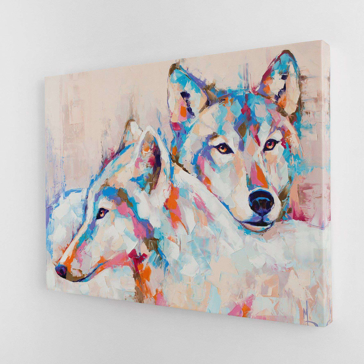 A Coupe of Wolves Canvas Magna Canvas 