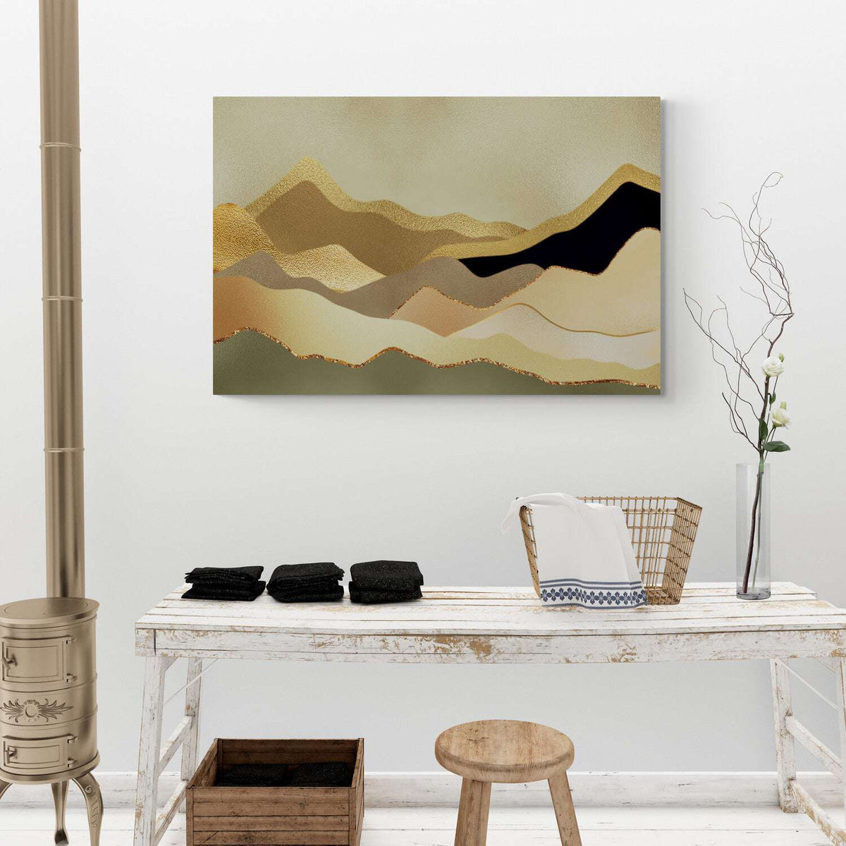 Gold Abstract Landscape