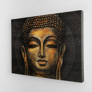 Gold Smiling Buddha Canvas Magna Canvas 