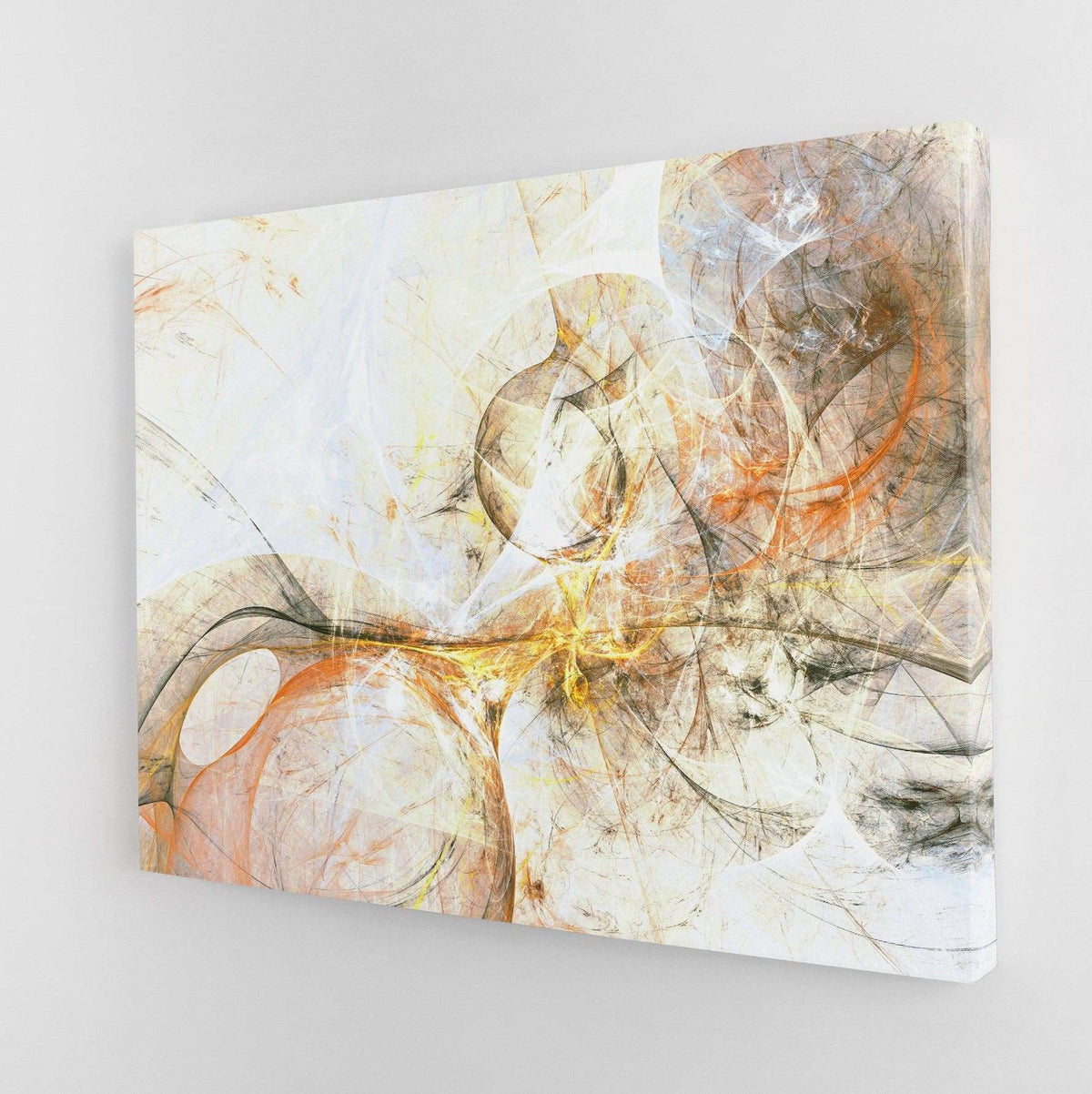 Grey Yellow Grunge Abstract Canvas Magna Canvas 