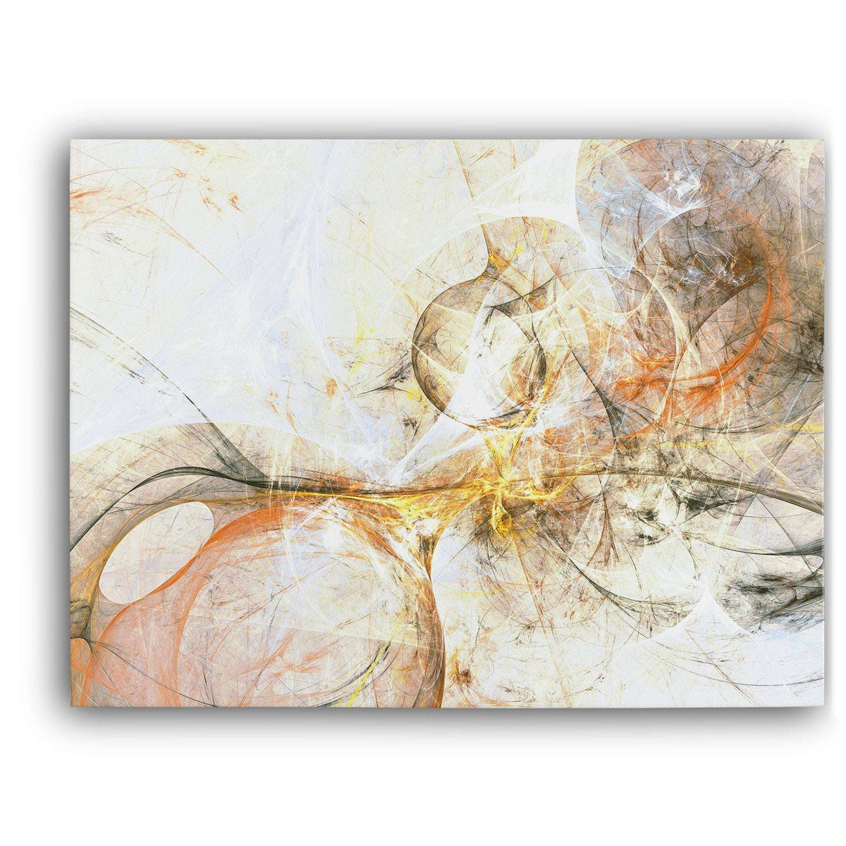 Grey Yellow Grunge Abstract Canvas Magna Canvas 