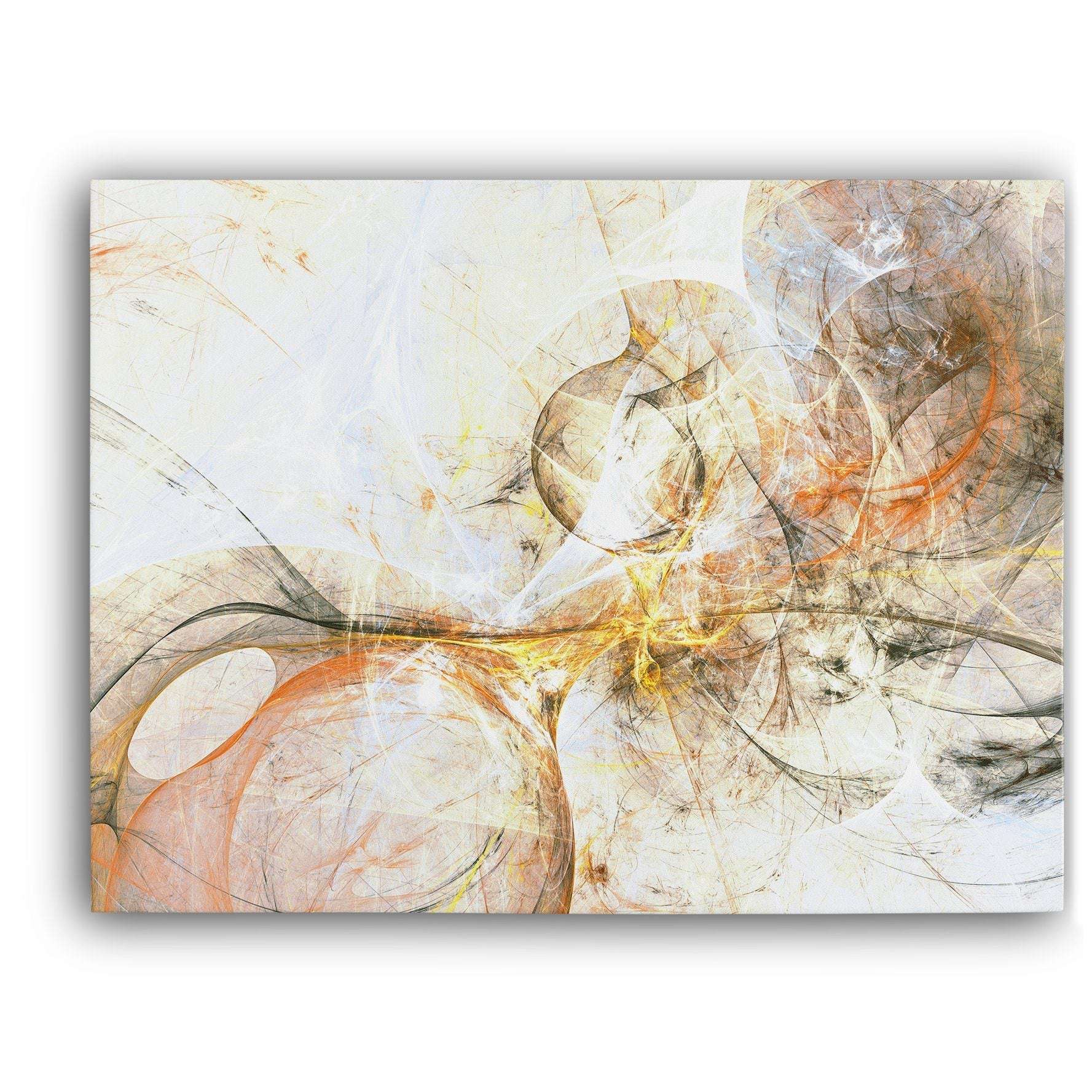 Grey Yellow Grunge Abstract Canvas Magna Canvas 