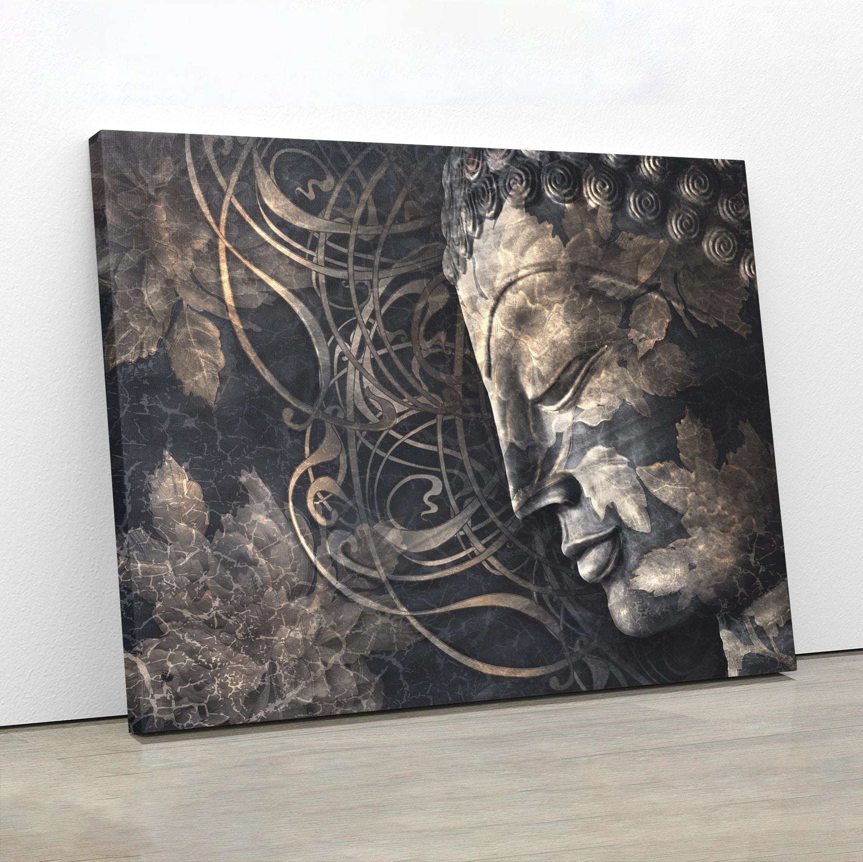 Smiling Buddha Head Canvas Magna Canvas 