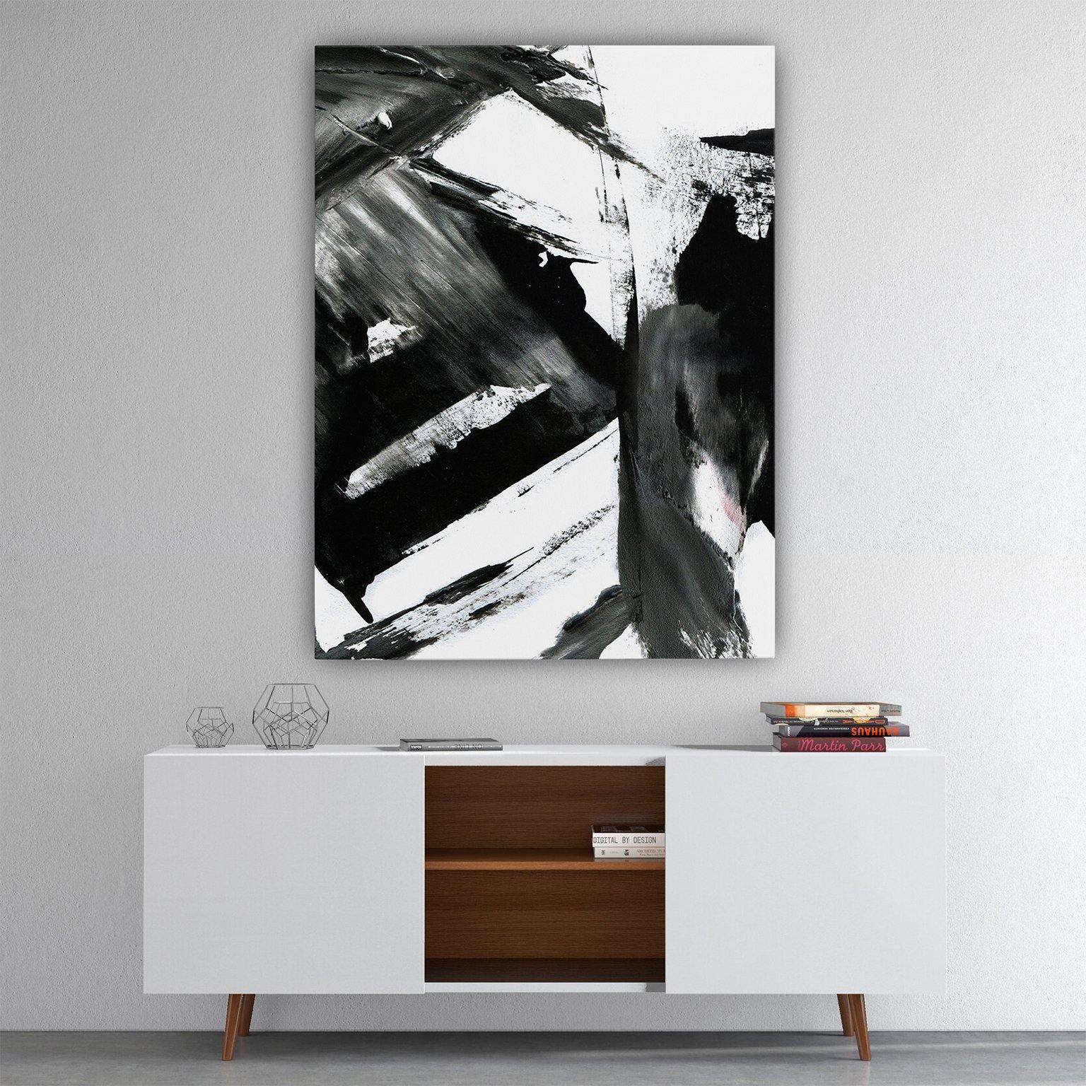 Black and White Abstract II Canvas Wido 