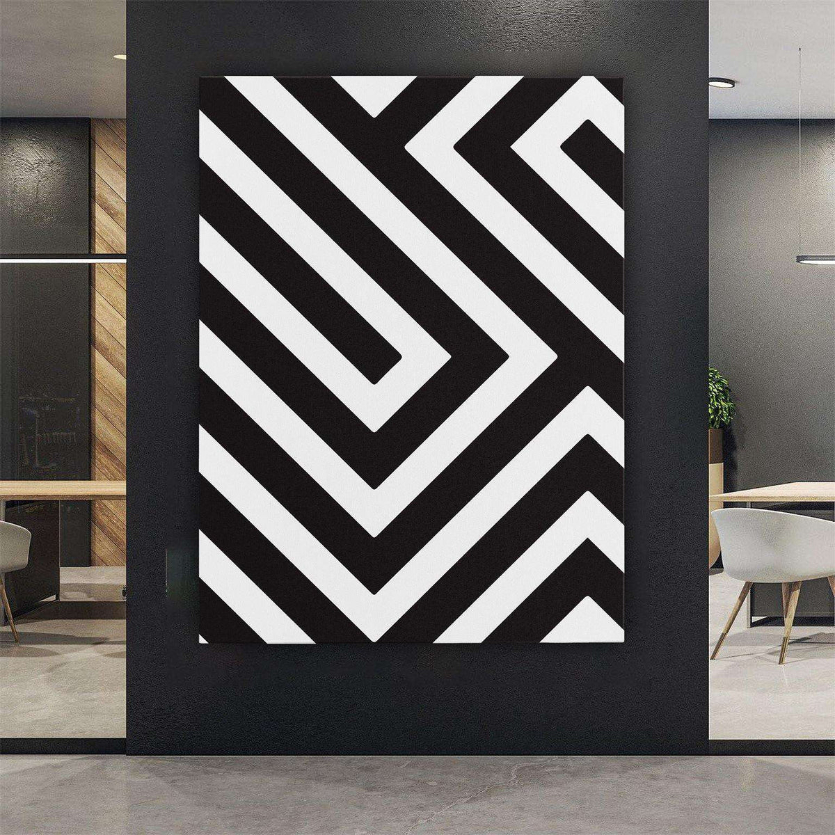 Abstract Geometric Lines Canvas Wido 