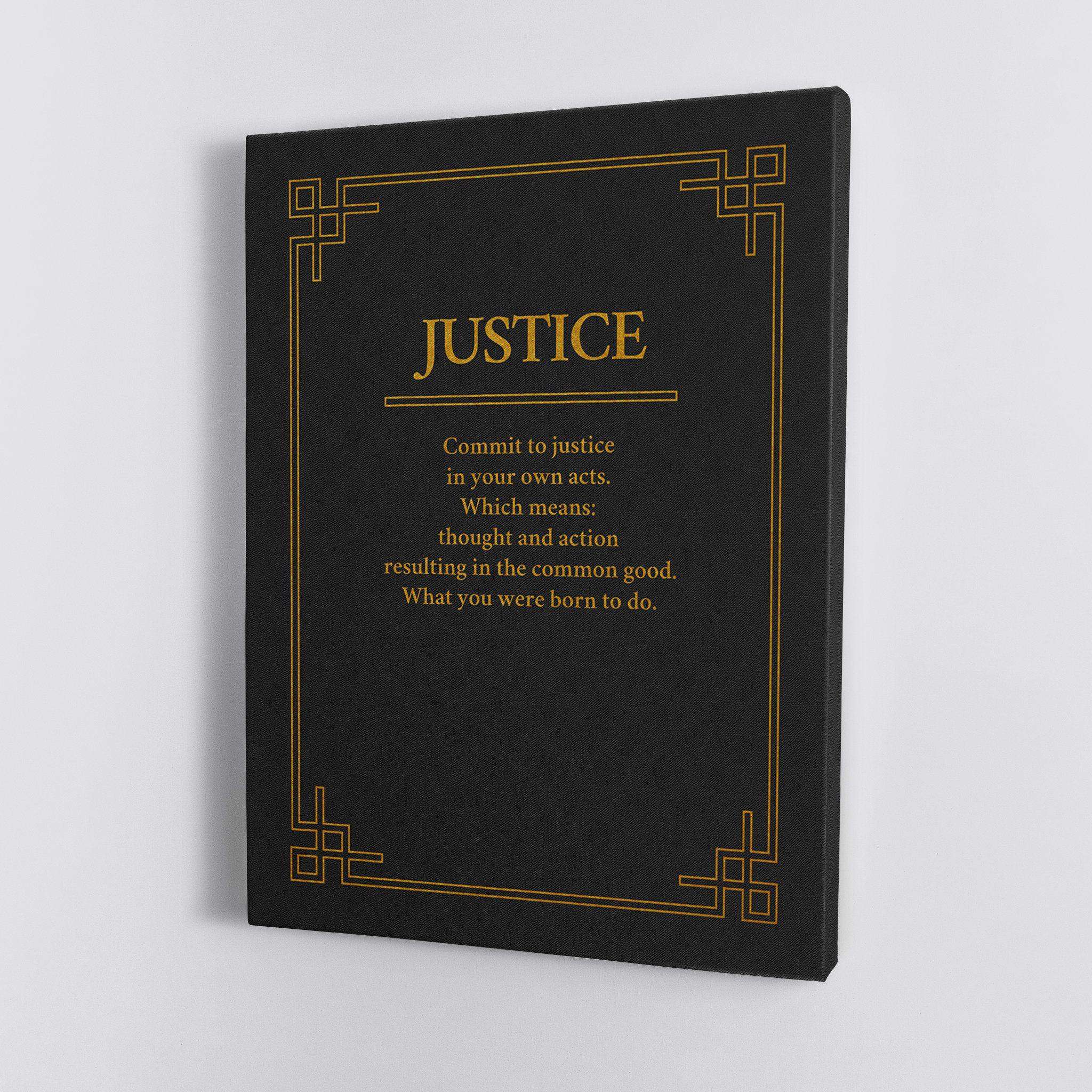 Justice Canvas Wido 30x60 cm / 12x24″ Leather 