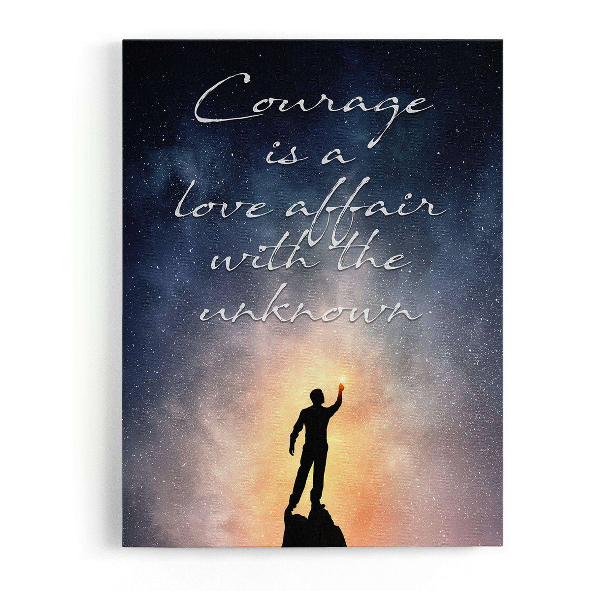 Courage Is A Love Affair Canvas Wido 18&quot; x 24&quot; (USA, UK, CA) Man 