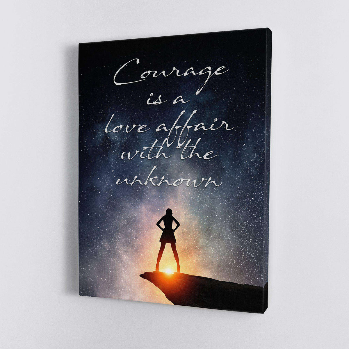 Courage Is A Love Affair Canvas Wido 18&quot; x 24&quot; (USA, UK, CA) Woman 