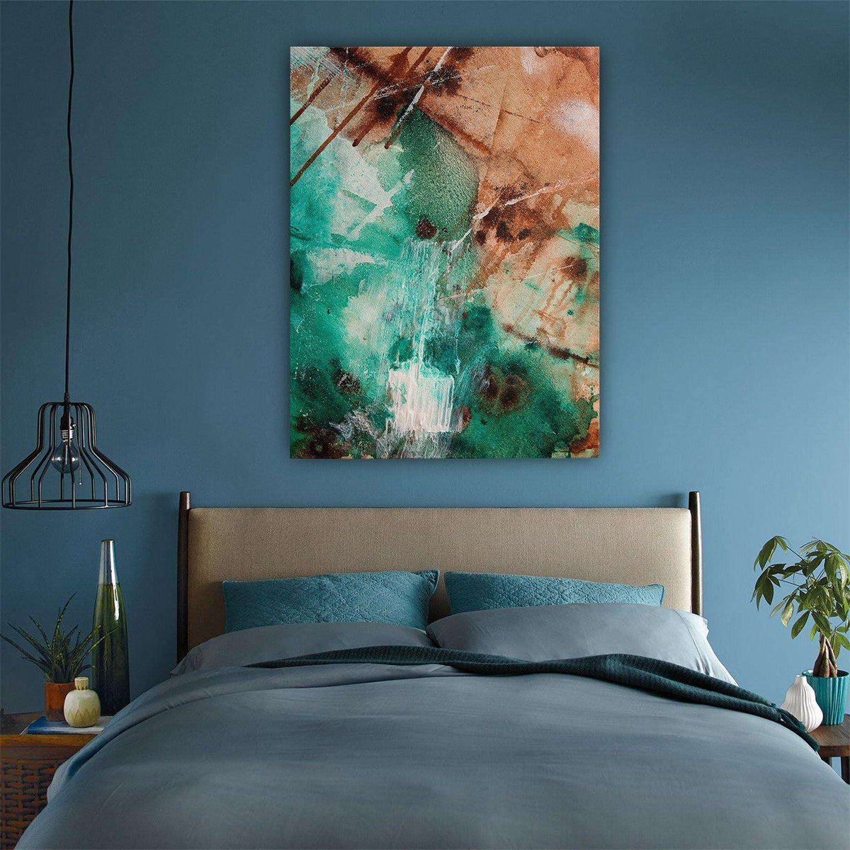 Turquoise Abstract Canvas Wido 