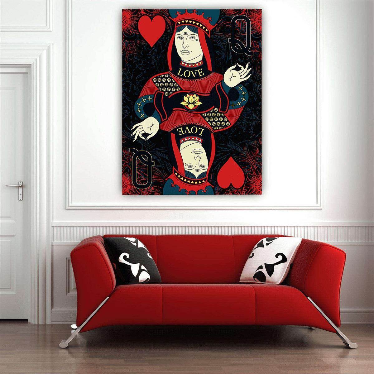 Queen Of Hearts Canvas Wido 