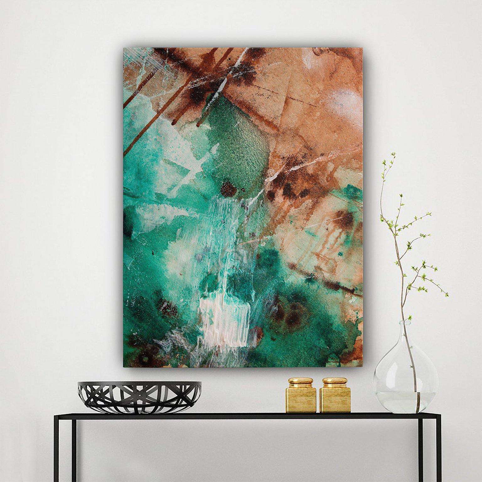 Turquoise Abstract Canvas Wido 