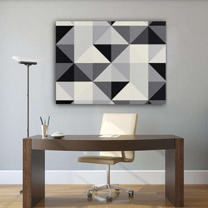 Black and White Geometry Canvas Wido 