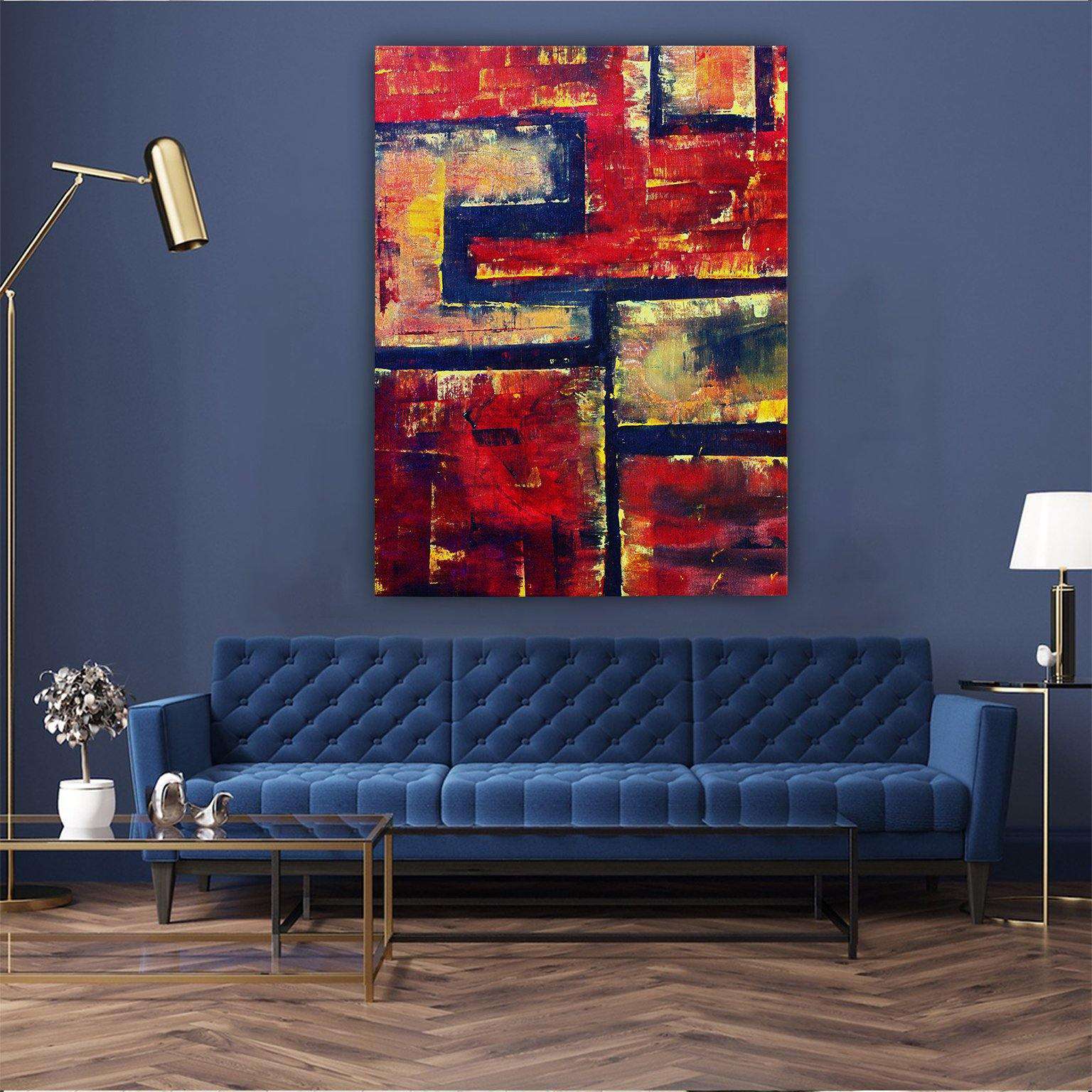 Red Abstract Canvas Wido 