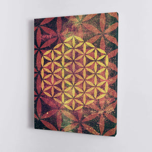 Flower Of Life Gold Canvas Wido 