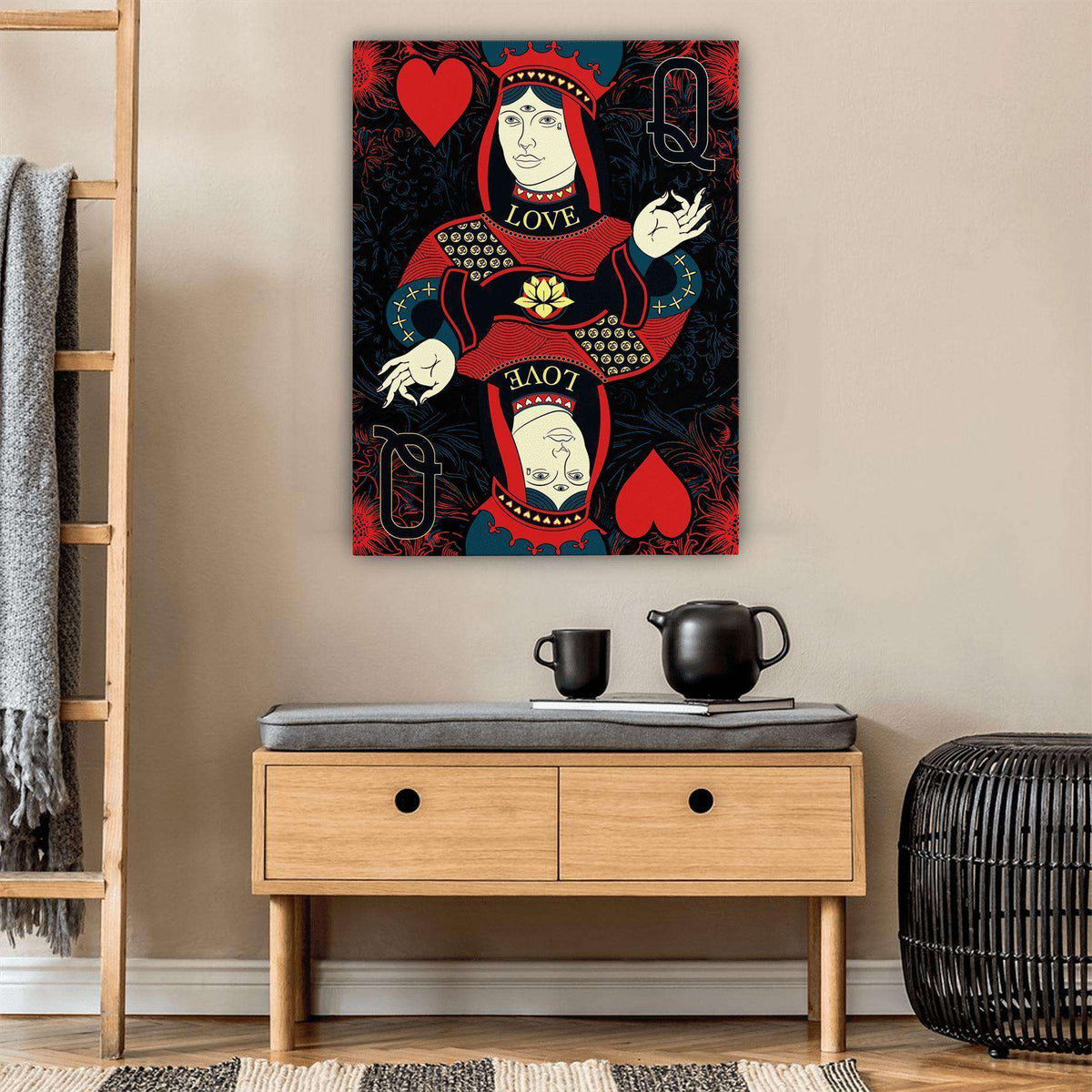 Queen Of Hearts Canvas Wido 