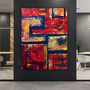 Red Abstract Canvas Wido 