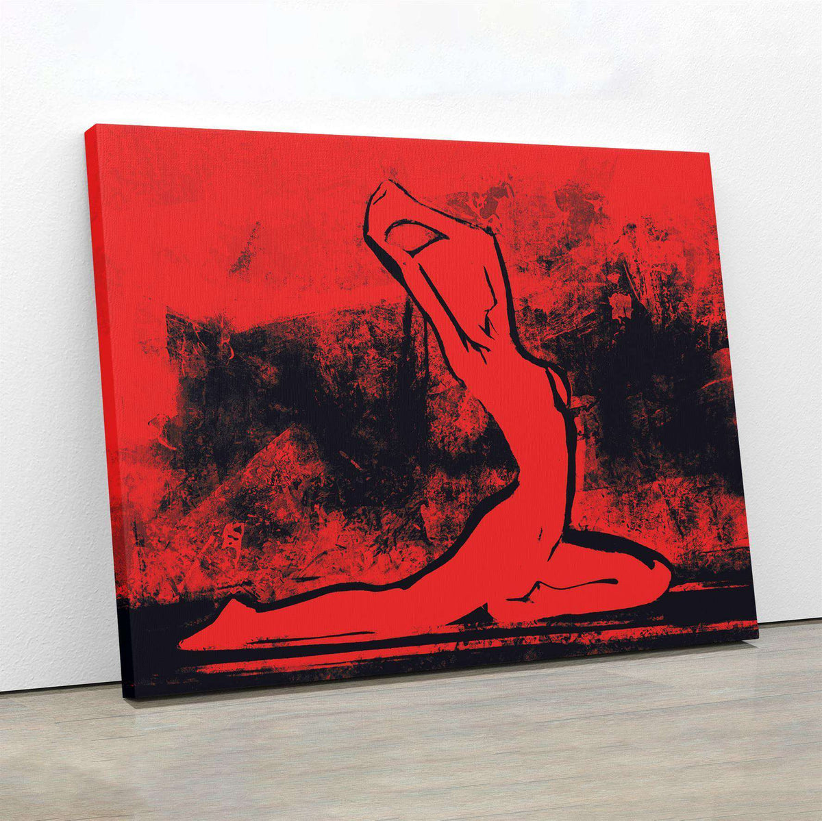 Pigeon Pose Canvas Wido 30x60 cm / 12x24″ Red 