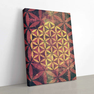 Flower Of Life Gold Canvas Wido 